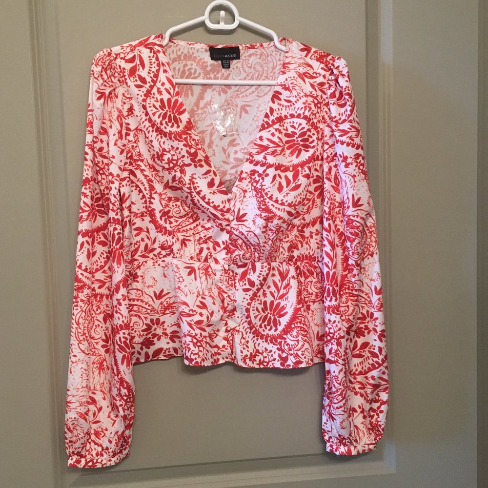 LucyParis Silky Floral blouse